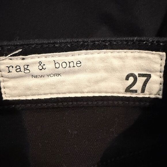 Rag & Bone Nina High Rise Ankle Skinny Black Jeans Hampton Wash Size 27 - Picture 7 of 15